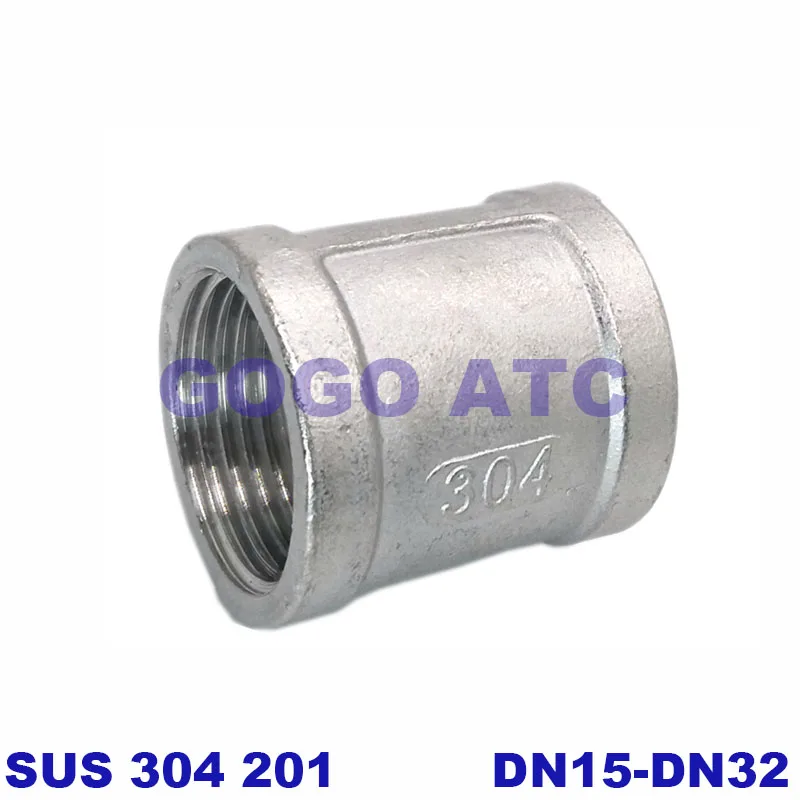 201/304 stainless steel pipe ancient casting inner wire DN15-DN32 Connector female thread hoop plumbing | Обустройство дома