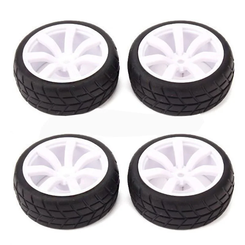 

4pcs RC 1:10 Sport Class Racing Tires Tyre +Wheel Rim 12mm Wheel Hub