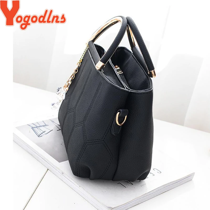 Yogodlns женская сумка, женская сумка, кожаные сумки, сумка на плечо, женская подвеска, металлическая ручка, минималистичные женские сумки с вышивкой
