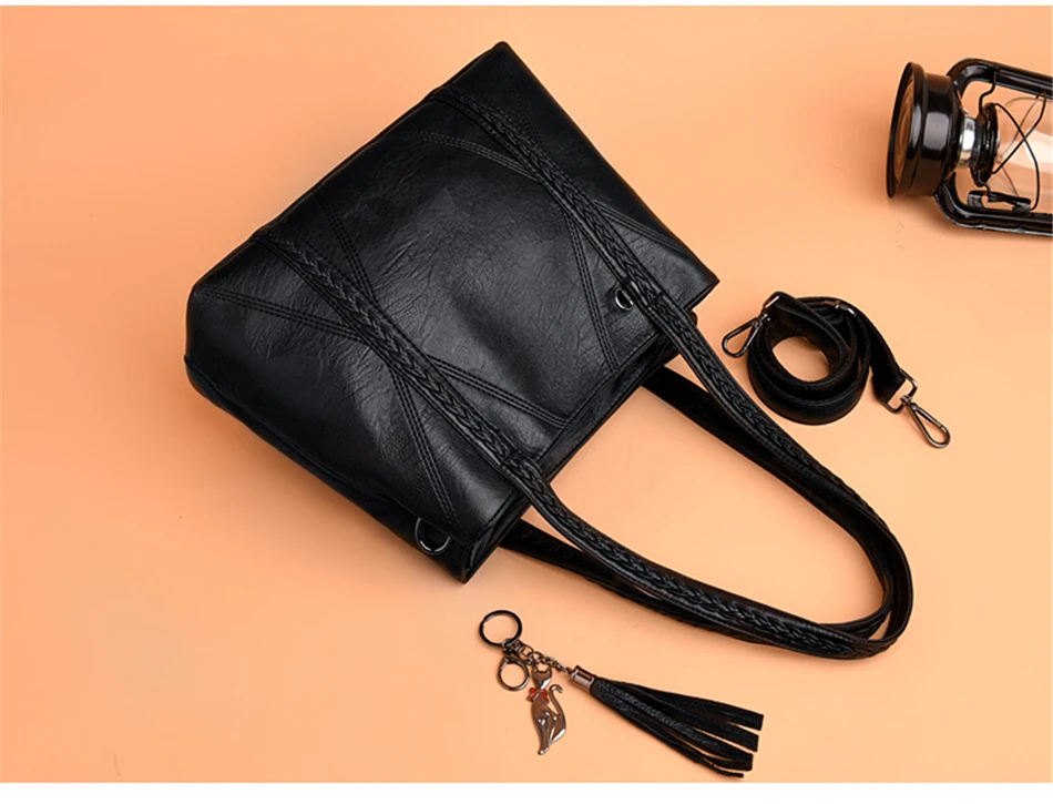 LONOOLISA сумки с верхней ручкой кожаные сумки с кисточками роскошные сумки женские сумки Дизайнерские Большие вместительные дамские сумки через плечо