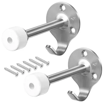 

Uxcell High Quality Wall Mount Doorstops Door Stop Bumper Wall Protector Sound Dampening 100mm 90mm Long 2pcs