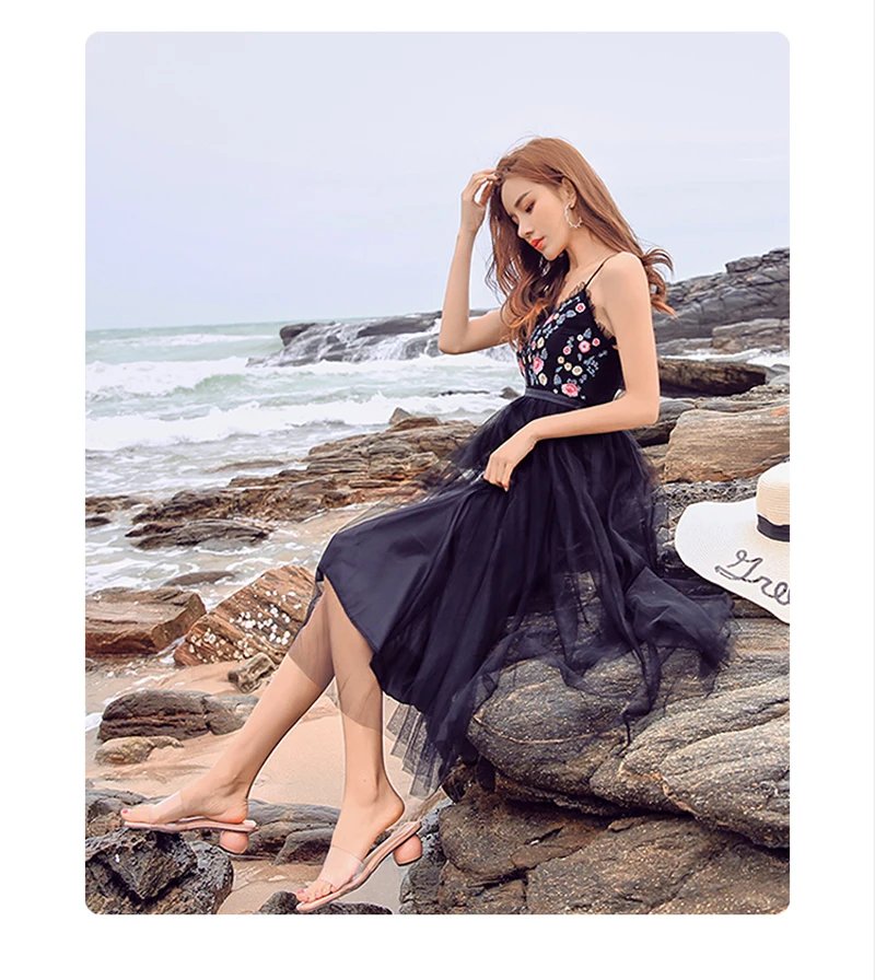 Платье 2019 г. летние женские пляжные платья moda mujer ropa sommerkleid пикантные С НАБОРНЫМИ