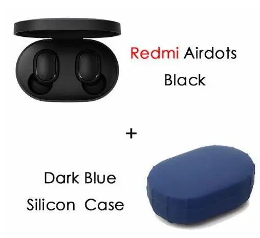 Оригинальные беспроводные наушники Xiaomi Redmi AirDots True, bluetooth 5,0, DSP, активная гарнитура с шумоподавлением, наушники с микрофоном - Цвет: with case