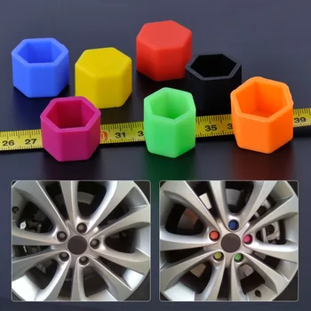 

DWCX 20x Universal 19mm Silicone Hexagonsal Car Wheel Lug Nut Bolt Cover Protective Tyre Valve Screw Cap Antirust Nut Caps Bolt
