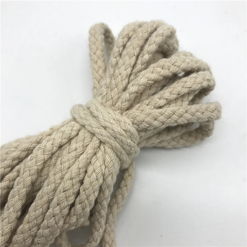 5yards 6mm Cotton Rope Craft Decorative Twisted Cord Rope For Handmade Decoration DIY Lanyard Ficelles Couleurs Thread Cord 