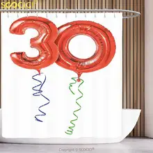 ماء ستارة زينة عيد 30th أشرطة حزب احتفالي الأحمر عدد البالونات مع الدوامة مفهوم أحمر أزرق أخضر(China)