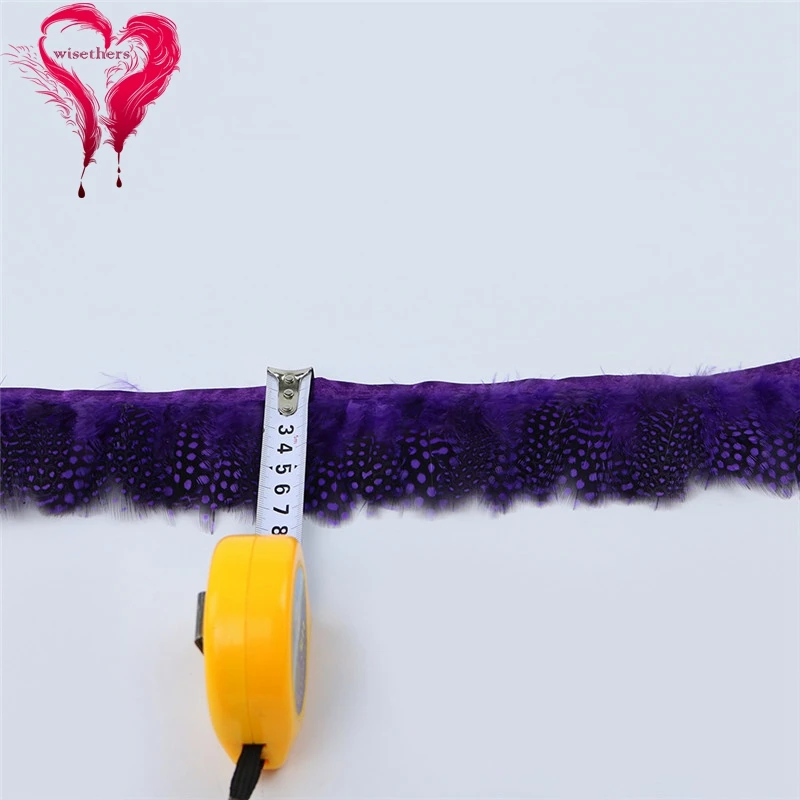 10 purple guinea fowl feather trims 6