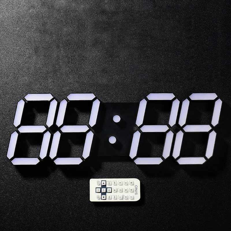 Creatieve Grote Maat 3D LED Bureau Digitale Elektronische Wekker ... Creatieve Grote Maat 3D LED Bureau Digitale Elektronische Wekker ...