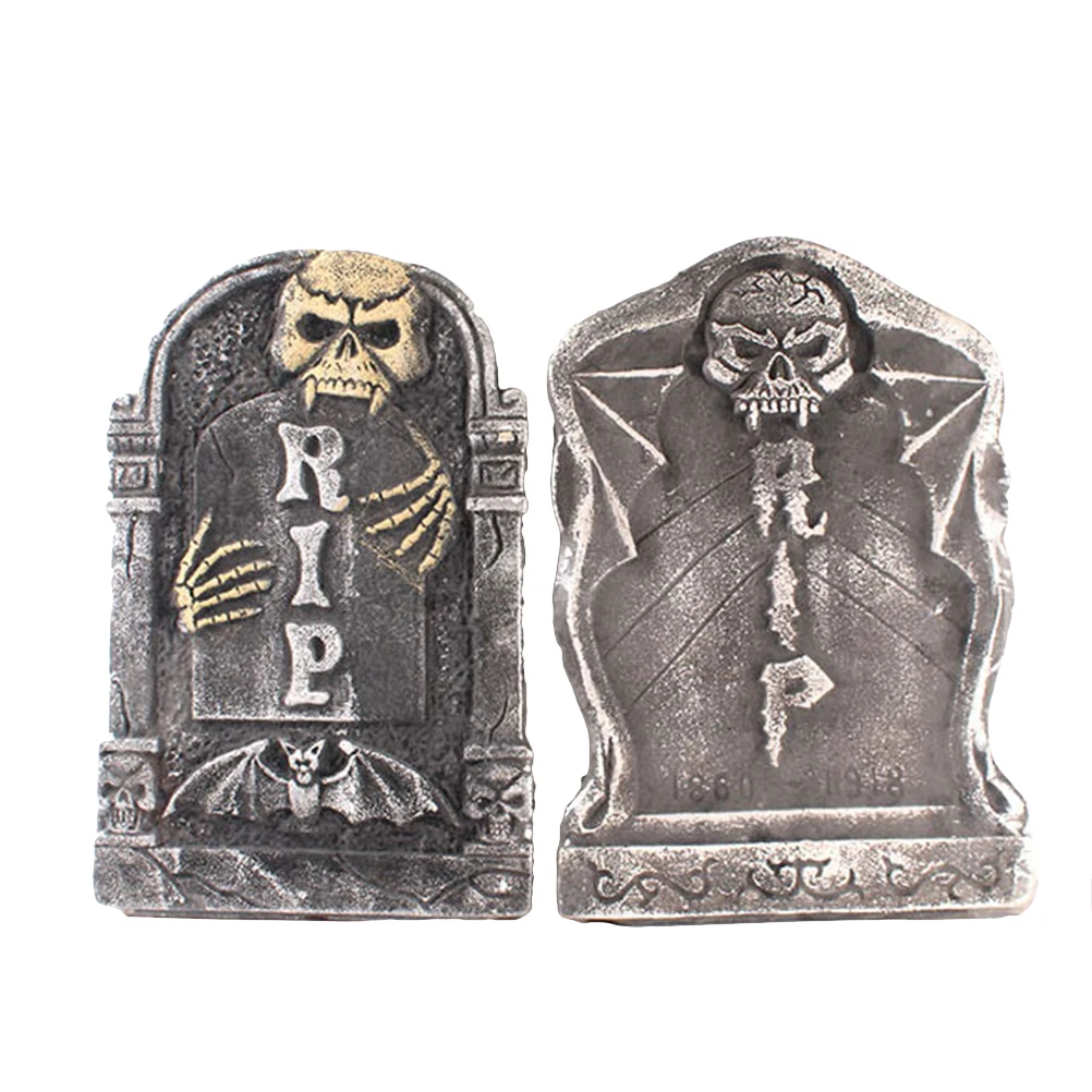 

1PCS Ghost Accessory Scary Horror Decorative Simulation Tombstone Layout Prop Scene for Halloween Decor Haunted House