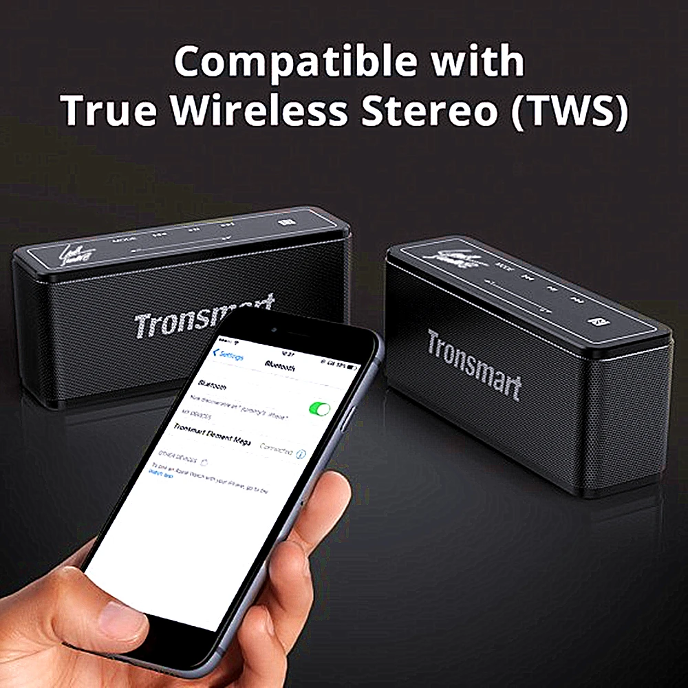 Tronsmart Bluetooth динамик беспроводной портативный динамик IPX7 водонепроницаемый TWS динамик с сабвуфером мощные эффекты Поддержка NFC