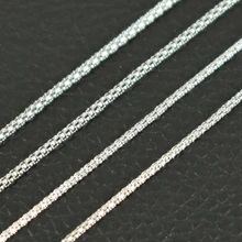 Настоящее 925 пробы, серебряное ожерелье с попкорном для женщин, мужчин, девочек и мальчиков, итальянские ювелирные изделия, колье collane collier ketting