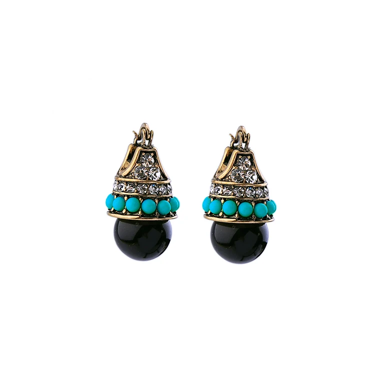 Fashion fashion accessories vintage royal wind diamond beads pendant women's earrings | Украшения и аксессуары