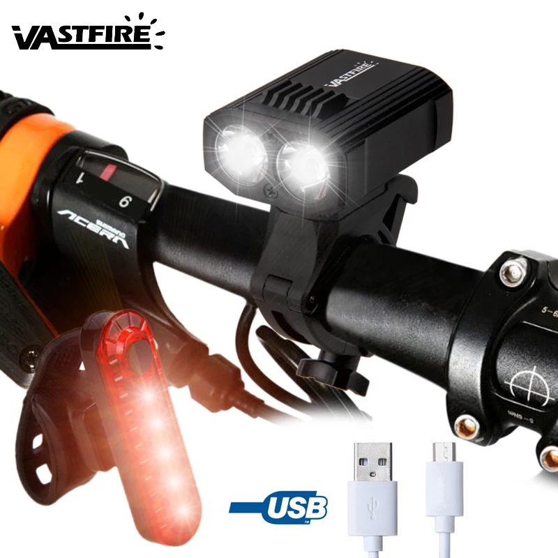 Buy Waterproof USB Rechargeable Bike Light 5 Light