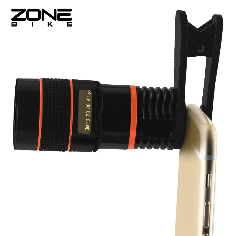 ZONEBIKE 8 مرات المحمول الهاتف أحادي تلسكوب التخييم المشي لمسافات طويلة الصيد Monoculaire Fernglas التكبير Monoculair Jumelles Monoculo