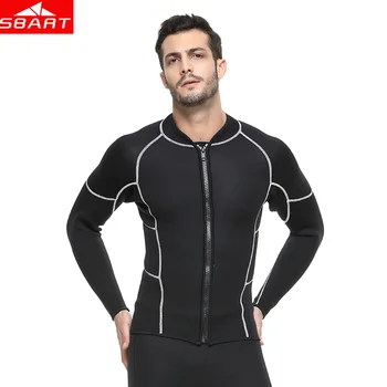 

SBART Neoprene Men Scuba Diving Suit 3mm Keep Warm Anti-Jellyfish Wetsuit Jacket Snorkeling Kite Surfing Spearfishing Swimwear