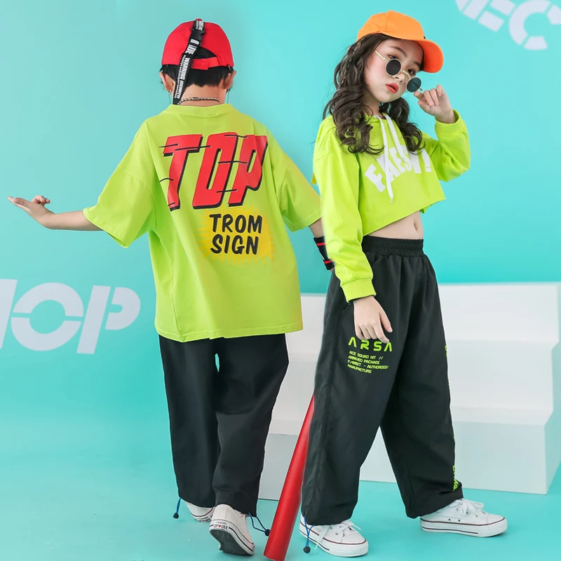 Children Jazz Dance Costumes hip-hop Style Students Teams Modern Dance Girls Cheerleading Performance Costumes Outfits