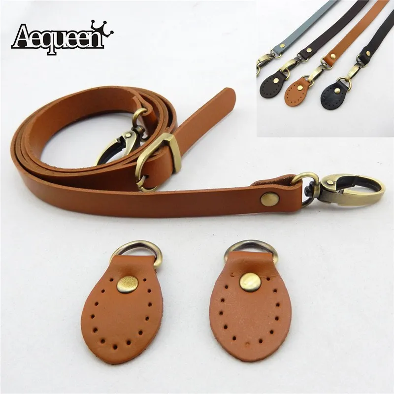 

AEQUEEN 120cm Replacement Bag Straps Split Leather Bag Bands Genuine Leather Bag Strap Long Shoulder Belts DIY Bag Accessories