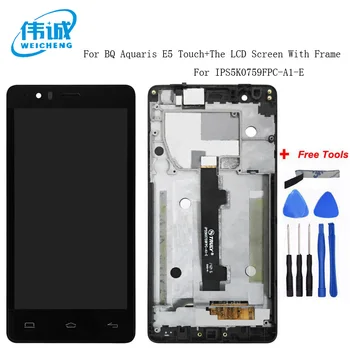 

WEICHENG For BQ Aquaris E5 0759 IPS5K0759FPC-A1-E LCD Display with Touch Screen Digitizer Assembly With Frame