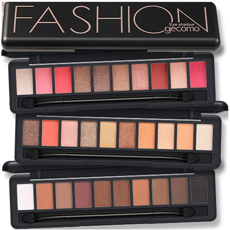 GECOMO Brand Shimmer Matte Eyeshadow Makeup Palette Long Lasting Waterproof Nude Eye Shadow Highlighter Powder Cosmetic Kit |