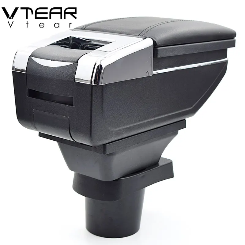 

Vtear For Dacia sandero armrest box central Store content box cup holder ashtray interior car-styling decoration Accessories