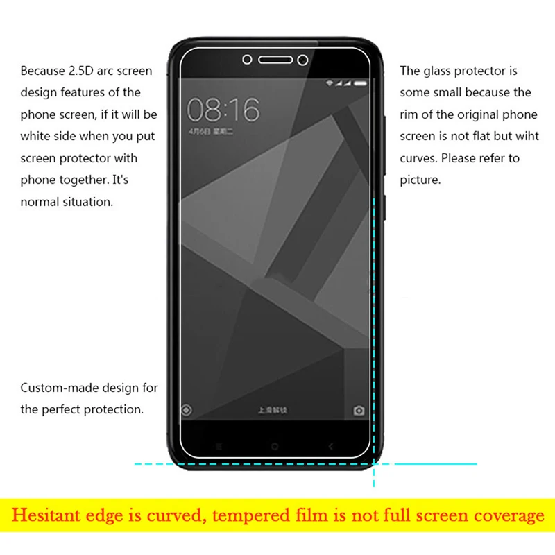 Protective Glass For Xiaomi Redmi 5A Note 7 4X On Phone Tempered Glass Film For Redmi Note 4X 64GB 3 6Pro Protect Screen Film S2 (5)