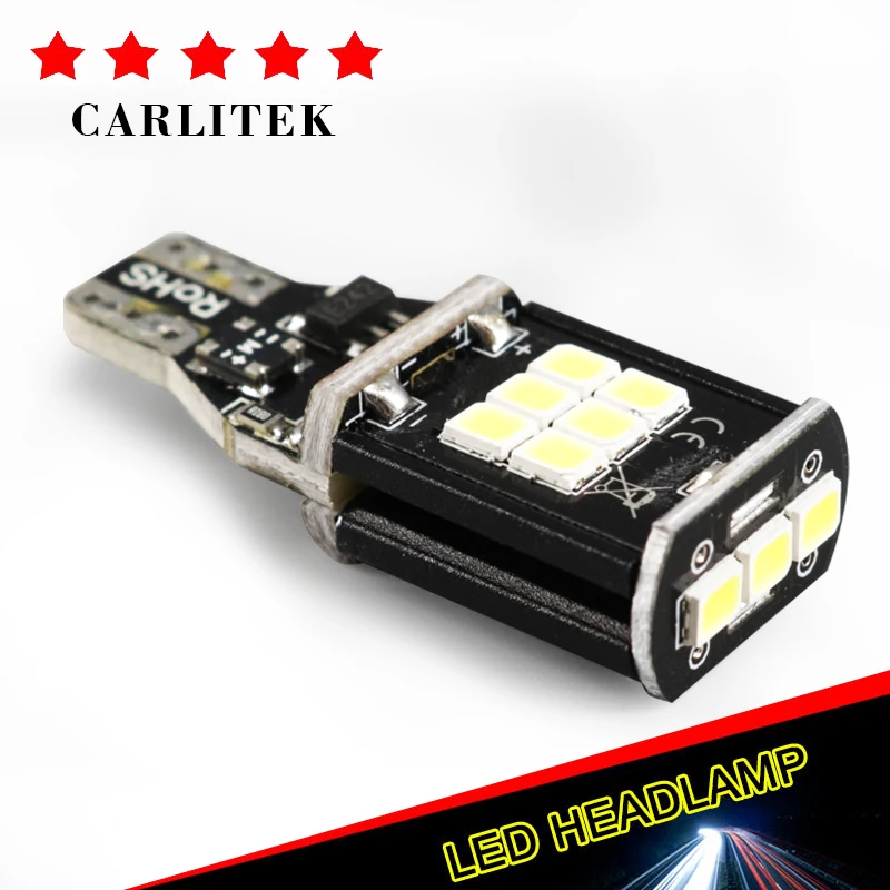 2 шт. супер яркий белый 7 5 Вт 2835SMD Автомобильный светодиодный светильник T15 W16W