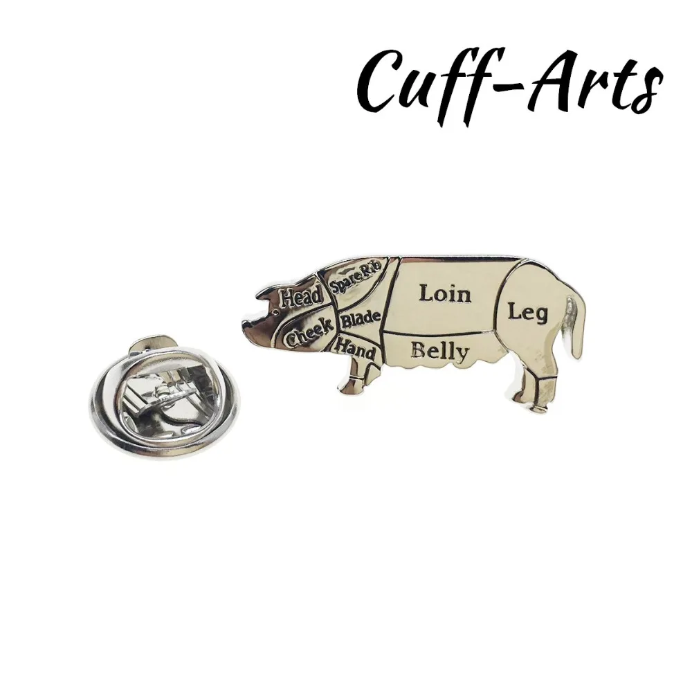 

Brooch Lapel Pin For Men Pins and Brooches Butcher Cuts Pig Lapel Pin Badge Jewelry Broche Pin de la solapa By Cuffarts P10222