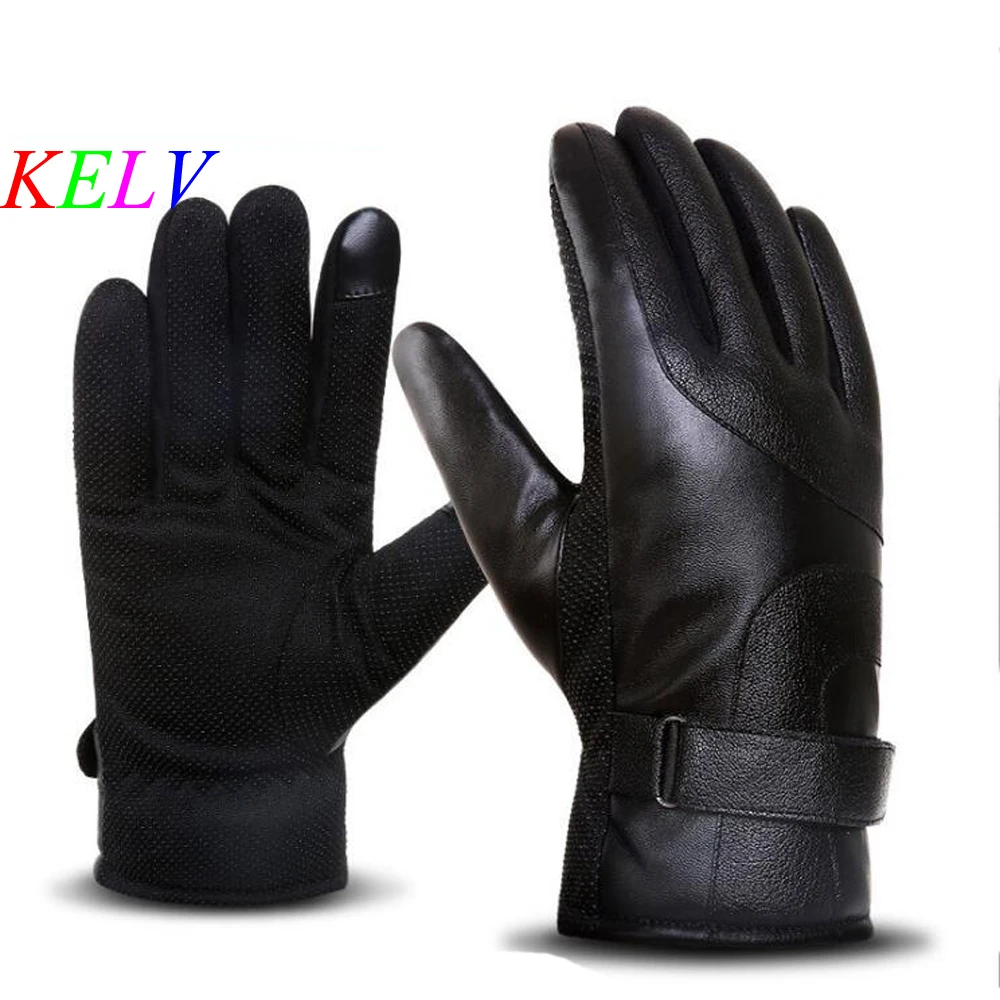 Gloves Men's Winter Touch Screen Thickening Plus Velvet Windproof Warm Motorcycle Outdoor Skid Sports Riding Waterproof |