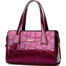 Модная дизайнерская Высококачественная сумка-клатч с подушкой, новая однотонная лакированная кожа, сумки через плечо, женские сумки известных брендов