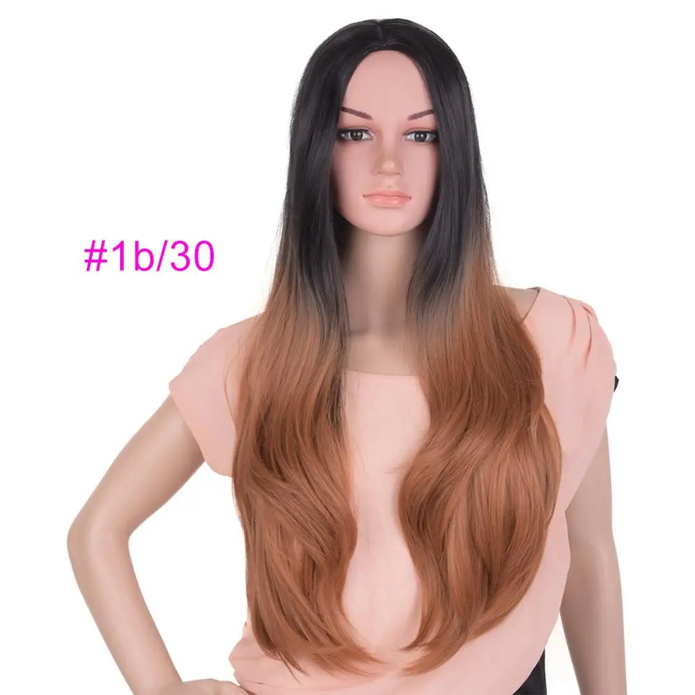 Chorliss, женские парики, 24 дюйма, длинные, прямые, Омбре, парики, синтетические парики для черных женщин, высокотемпературное волокно, машинное производство, серый, розовый - Цвет: #10