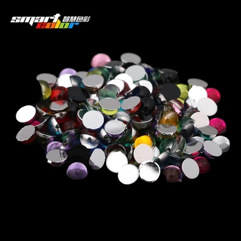 

Many Sizes Mixed Colors Half Round Facets Acrylic Flatback Acrylic Rhinestone Glue On Beads Decorate DIY