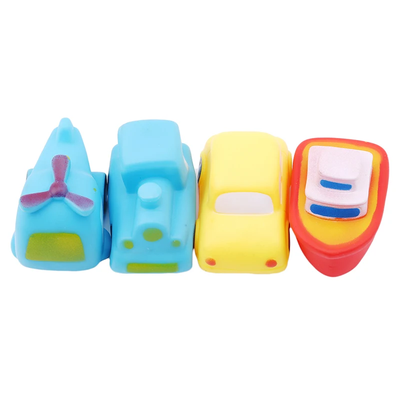 4 шт.. КРУТЫЕ детская игрушка для ванны игрушки красочный автомобиль Лодка мягкие резиновые игрушки Плавательный ПВХ бассейн детский