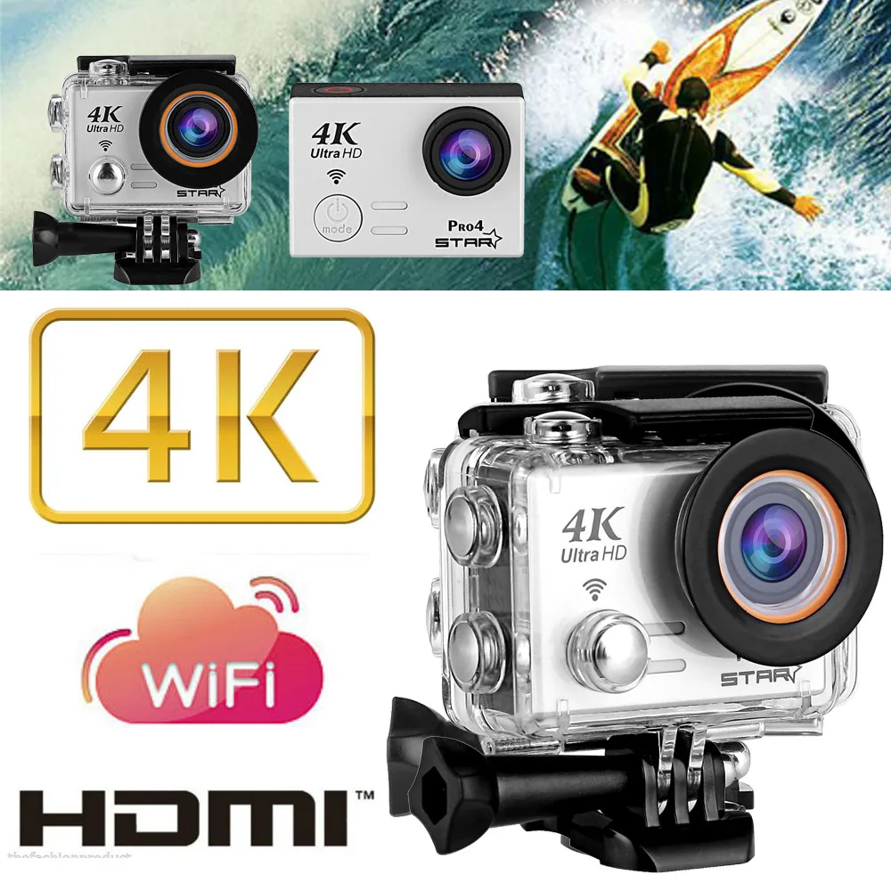 

Pro 4K Ultra HD 1080P WIFI 20MP HD Helmet Sport Action Waterproof Camera DV Cam 2 inch display screen