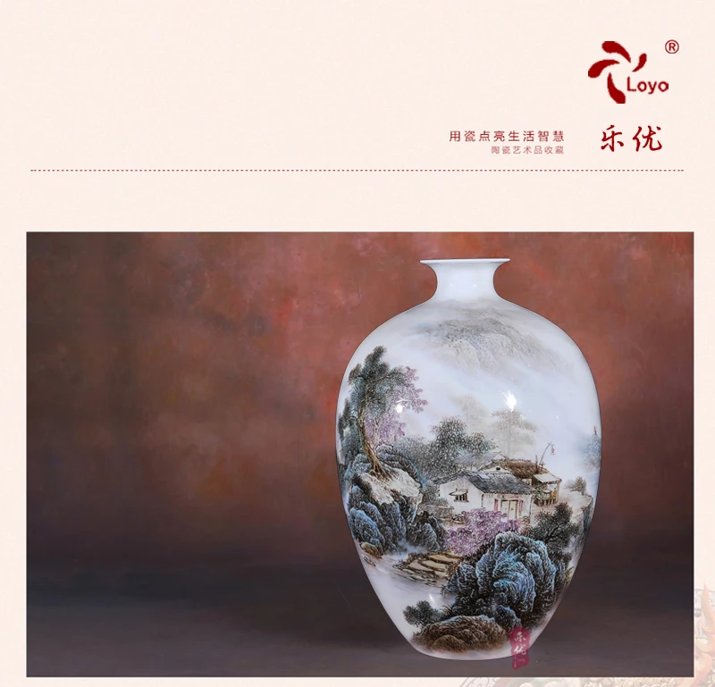 Цзиндэчжэнь керамика li Dongming ручная роспись Пастель ваза Shan красоты моды ремесло украшения