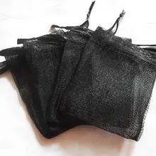 100 шт./партия, черные цветные сумки из органзы, 20x30 см, подарочные пакеты для свадьбы