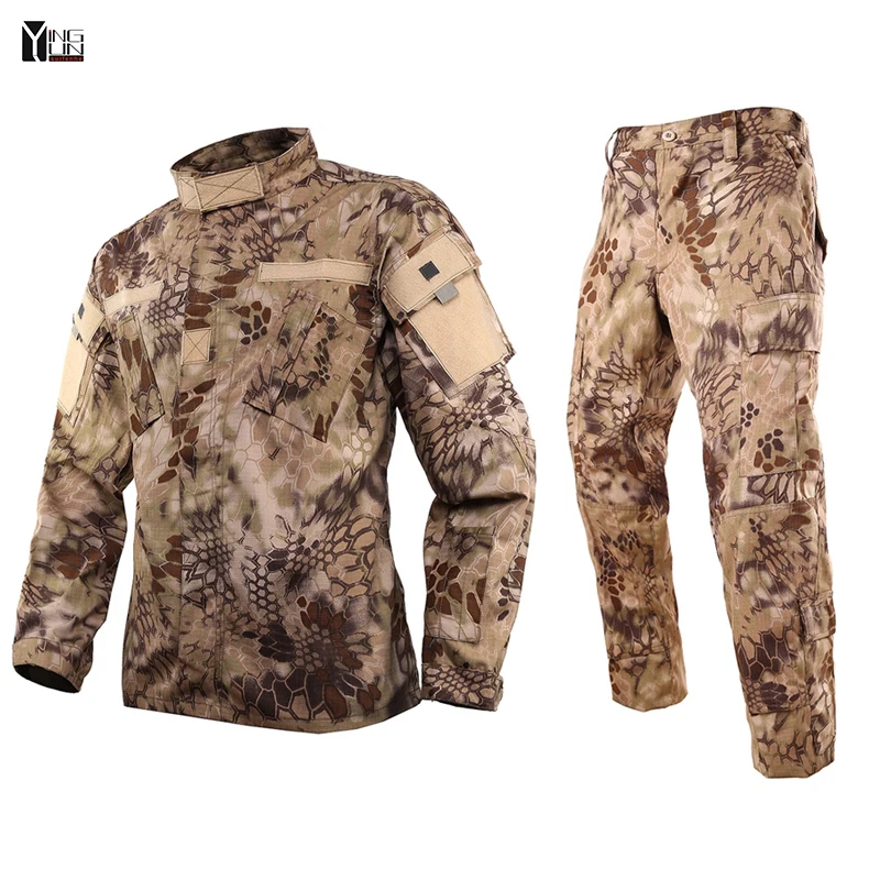 Free shipping men sets 2016 US training uniform camou desert digital