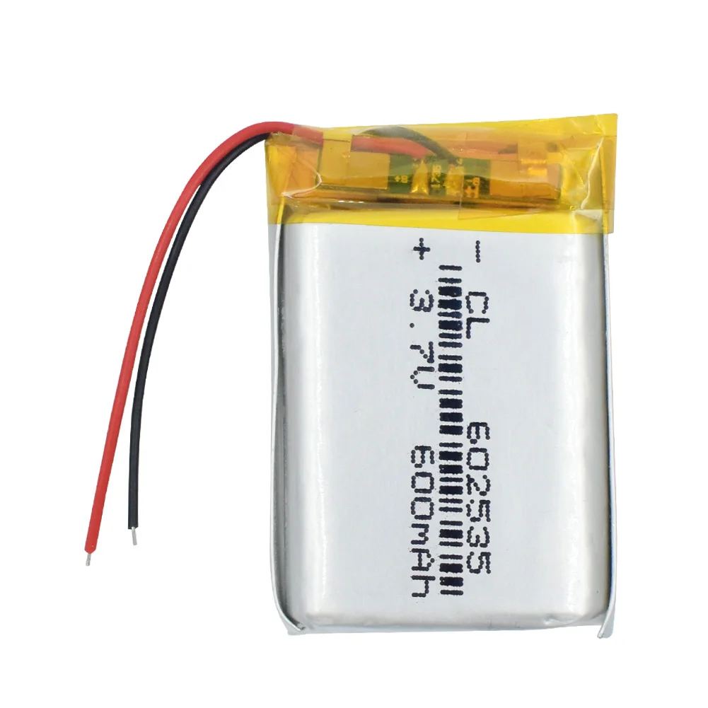 602535 литий-ионная Lipo 3,7 V 600mAh батарея ячеек литий-полимерная аккумуляторная батарея для автомобиля dvr тахограф Bluetooth динамик
