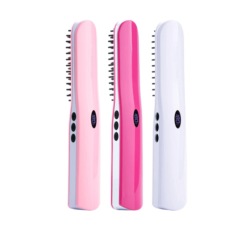 Buy Wireless Chargin Mini hair straightener brush hair straightener USB