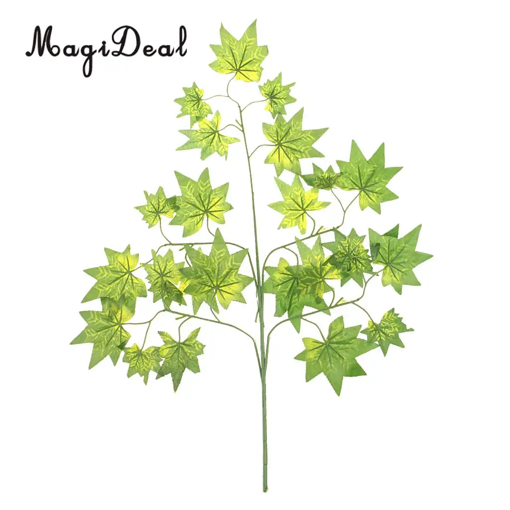12pcs Artificial Ivy Autumn Maple Leaf Leaves Branches Plants Vine Fake Foliage Flower Home Garden Decorations