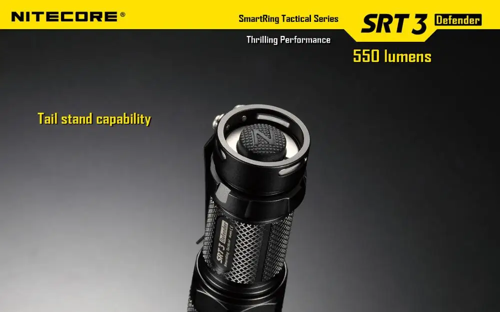 Цена NITECORE SRT3 550 люмен CREE XM-L2 T6 светодиодный тактический фонарь алюминиевый сплав водонепроницаемый фонарь Hiki