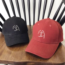 Модные однотонные Цвет милые Для женщин Для мужчин с мультяшной вышивкой, кепки с козырьками новые летние Лидер продаж повседневная женская обувь мужская шапка солнцезащитный козырек