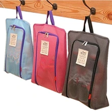 Unisex Polyester Portable Mesh Travel Shoes Storage Hanging Bag For Organizer Shoes High-capacity Waterproof Business Travel Bag