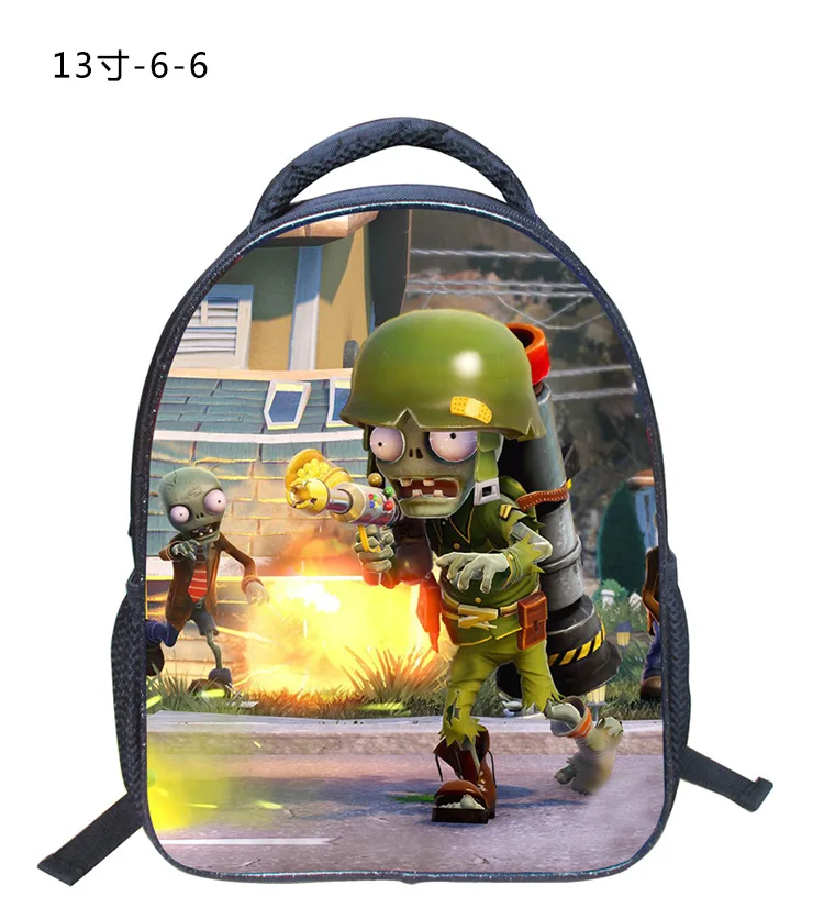 13 дюймов мультфильм рюкзак Растения VS. Zombies Наплечная Сумка для книг с принтом, школьные сумки для детей, для мальчиков и девочек, Mochila Infant - Цвет: 006