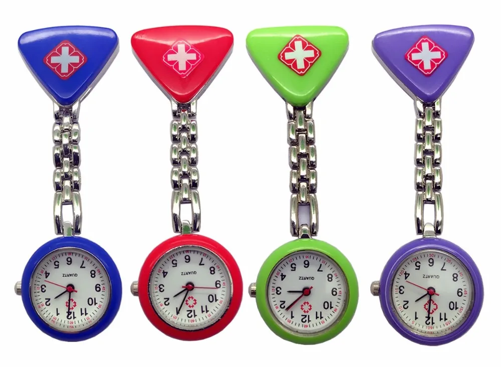 Fashion ladies women nurse watches Triangle cross design unisex doctor