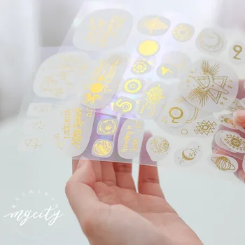 

24 pack/lot Bright Good Mood Leiure Gilding Bullet Journal Decorative Stationery Stickers Scrapbooking DIY Diary Album Stick