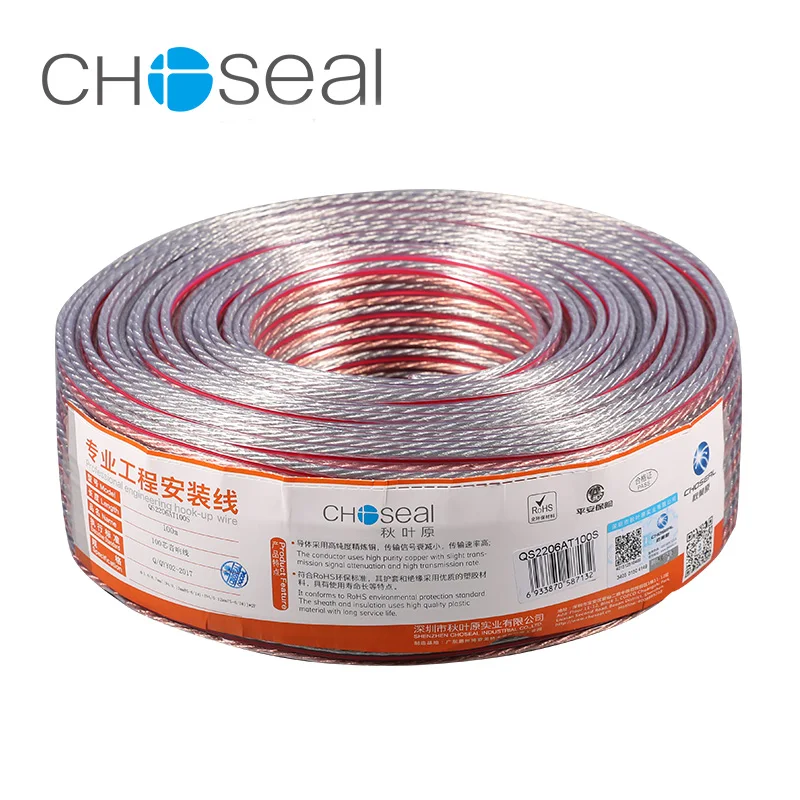 Choseal DIY кабель громкоговорителя Hi-Fi линейный аудио чистая медь шипы провода для