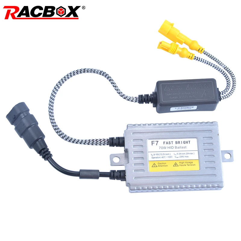 

Fast Bright Super F7 70W DLT HID Ballast Quick Start Digital Xenon Ignition Block for 9-16V Vehicle Car Retrofit Headlight Bulb