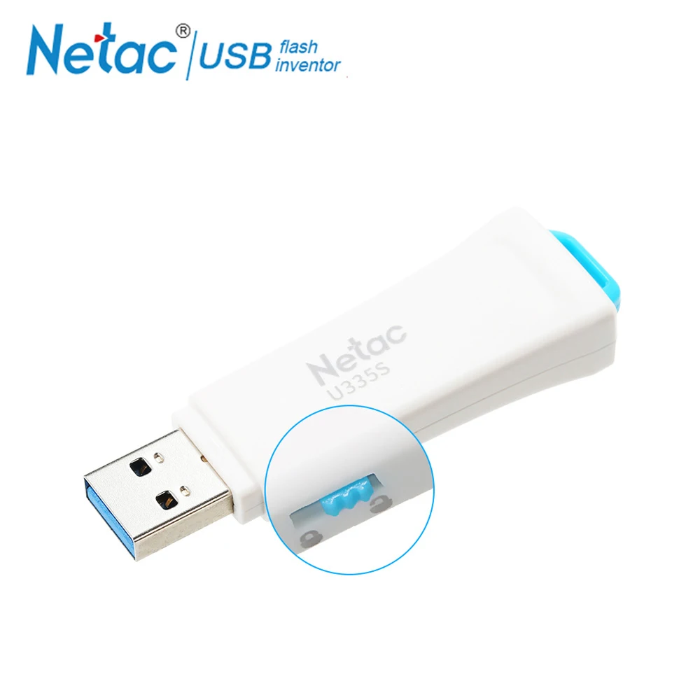 Netac U335S, защищающий от записи, USB флеш-накопитель, USB 3,0, 32 ГБ, 16 ГБ, белая ручка-накопитель, пластиковая память, защищенная флешка