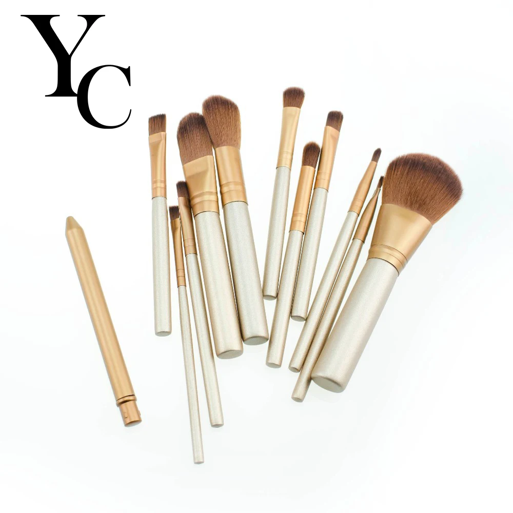 

Yansh 12PCS Professional Makeup Brush Set pincel maquiagem For Beauty Blush Contour Foundation Cosmetics without box