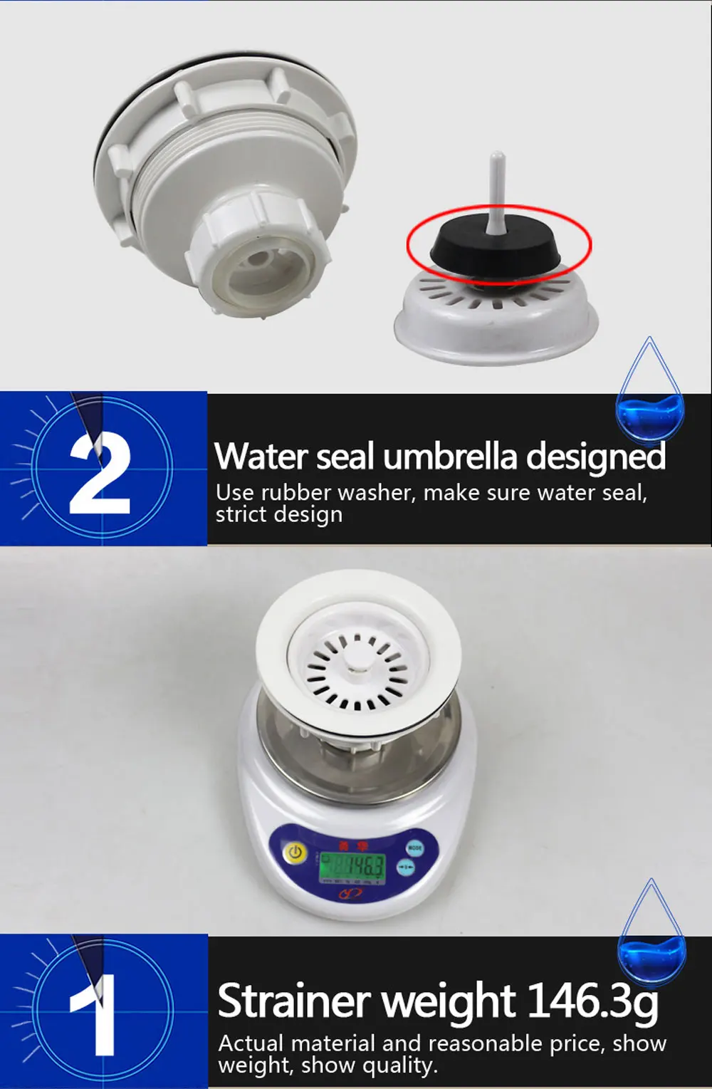 Lixo, Cozinha e Banheiro Filtro De Resíduos, Rolha De Lixo